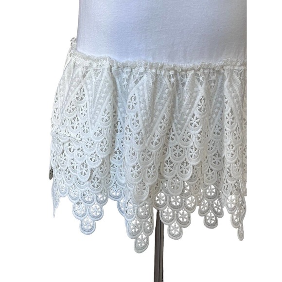 English Factory Ruffle Lace Dress size XS White S102 - Picture 3 of 5